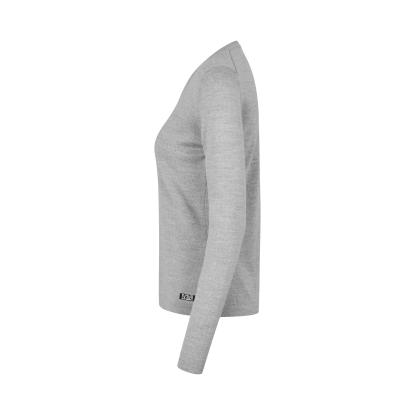 Seven Seas S671 The knit pullover med v-hals, dame, lys grå melange