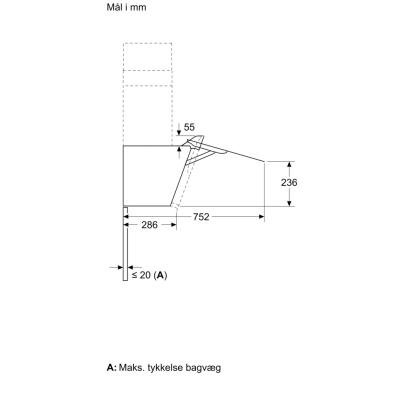 Siemens iQ300 væghængt emhætte LC67KFN60, sort, 60 cm