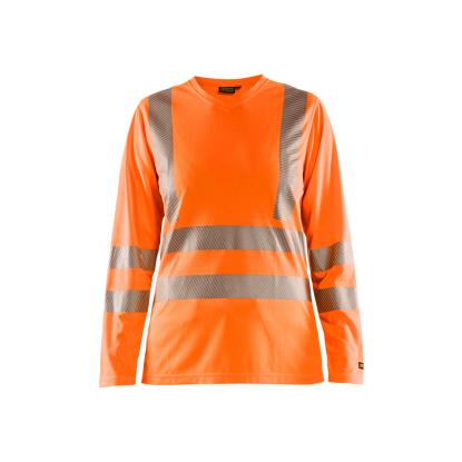 Blåkläder 3485 dame high vis t-shirt lang ærme, hi-vis orange