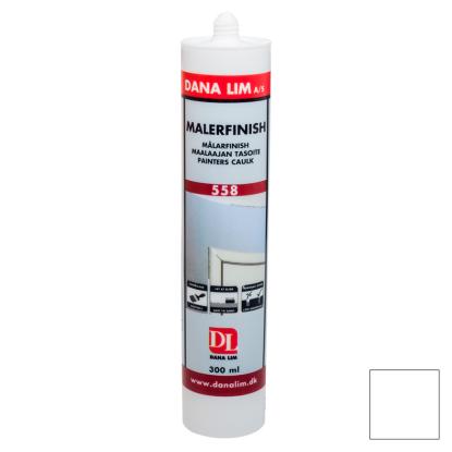 Dana Lim malerfinish 558 akrylfugemasse i patron, hvid - 300 ml