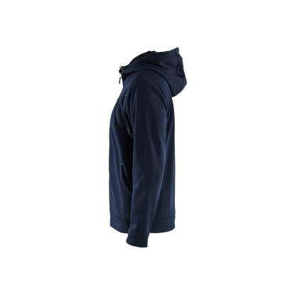 Blåkläder 3363 hættetrøje full zip, mørk marineblå/hi-vis gul