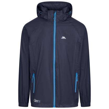 Trespass QIKPAC X packaway regnjakke med pose, unisex, blå 