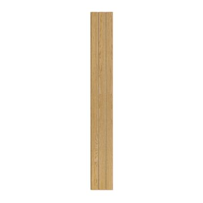 I-Wood Medio+ 3-lamel akustikpanel, klar olieret, brun filt og lys kerne, egefiner, 16 x 300 mm