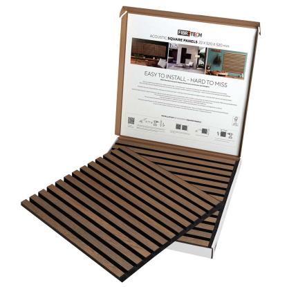 FibroTech Square akustikpanel, 520 x 520 mm, Oiled Oak - 2 stk.