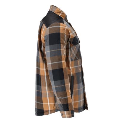 MASCOT CUSTOMIZED flannel skjorte med fiberpelsfor, nøddebrun ternet