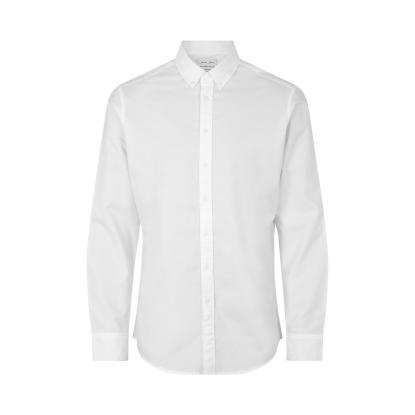Seven Seas S61 Oxford skjorte, slim, hvid