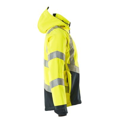 MASCOT SAFE SUPREME Blackpool softshell jakke, hi-vis gul/mørk marine