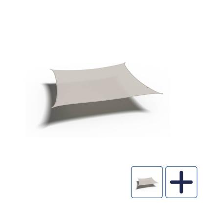 Platinum Sun & Shade Coolfit firkantet solsejl, beigegrå