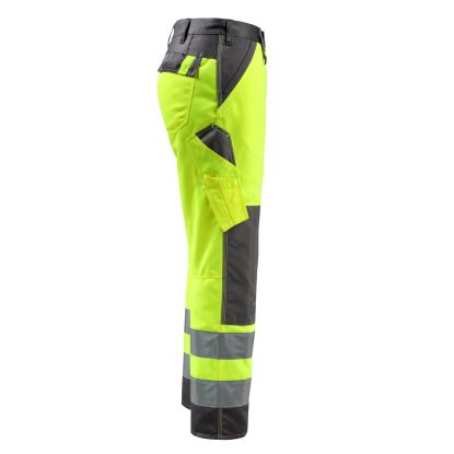 MASCOT SAFE LIGHT Maitland arbejdsbukser med knælommer, hi-vis gul/mørk antracit