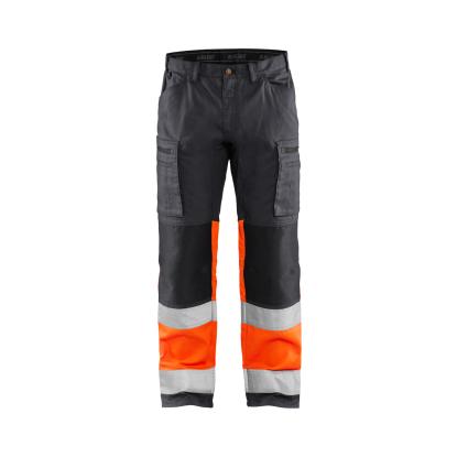 Blåkläder 1551 high vis buks med stretch, mellemgrå/hi-vis orange