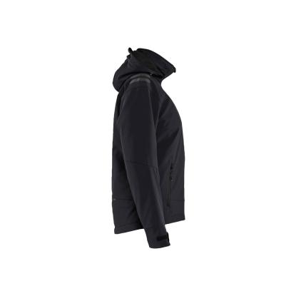 Blåkläder 4751 dame letforet vinter softshelljakke, sort/rød