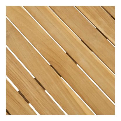 Cleveland havebord med sorte ben, teak, 90 x 220 cm