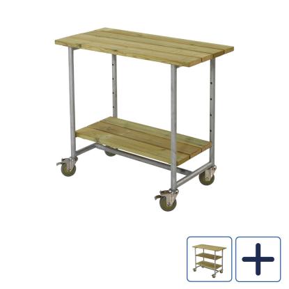 PLUS Picnic plante-/grillbord, trykimprægneret, nåletræ, 100 cm