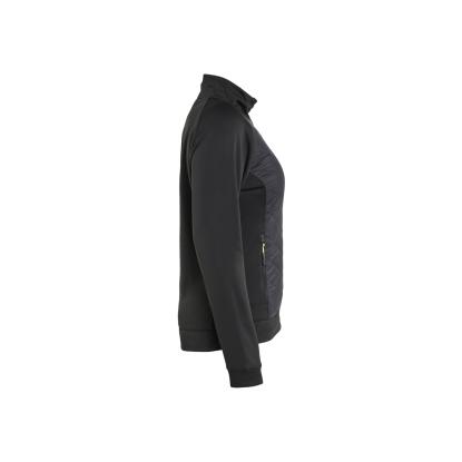 Blåkläder 3419 dame hybrid sweatshirt, sort/hi-vis gul
