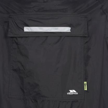 Trespass QIKPAC packaway regnponcho med pose, unisex, sort