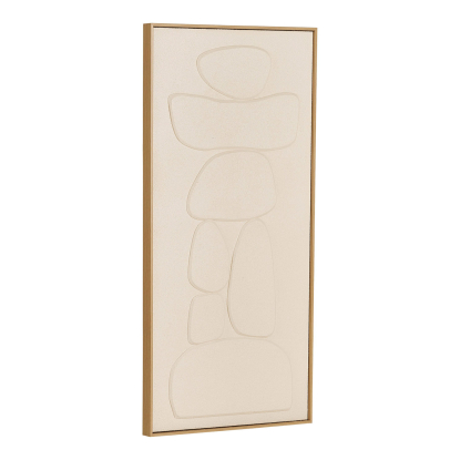 Victoria relief vægdekoration No. 2, beige, 60 x 120 cm