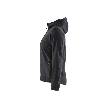 Blåkläder 5941 dame strikket jakke med softshell, antracitgrå/sort