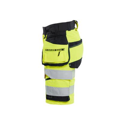 Blåkläder 7020 dame high vis shorts 4-vejs stretch, hi-vis gul/sort