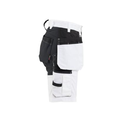 Blåkläder 7233 dame shorts med stretch, hvid/sort