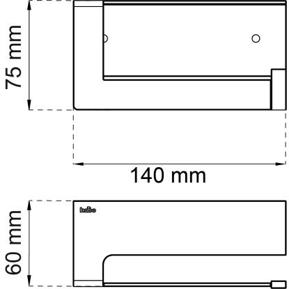 Habo Poseidon toiletpapirholder, sort