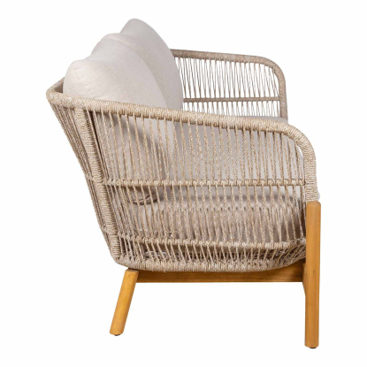 Terracina loungesofa med hynde, akacie, beige