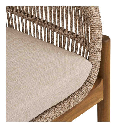 Terracina havestol med hynde, akacie, beige