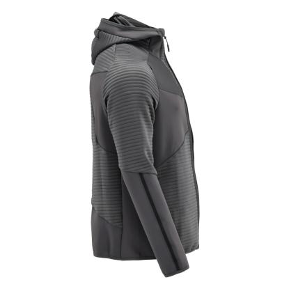 MASCOT CUSTOMIZED fleece hættetrøje med lynlås, stengrå