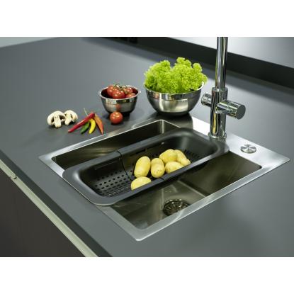 WENKO Kitchen Sivo skyllekurv til vask, justerbar 37-50 cm