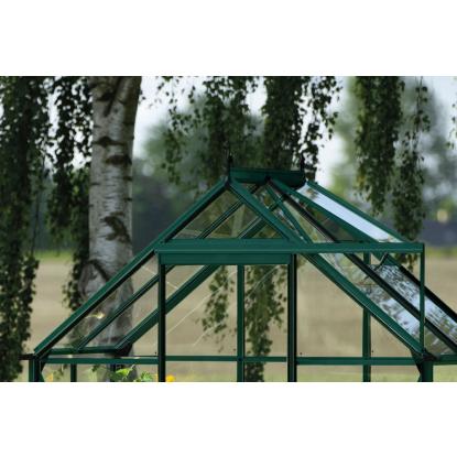 Halls Icon 6 drivhus 2,5 m², grøn, 3 mm glas
