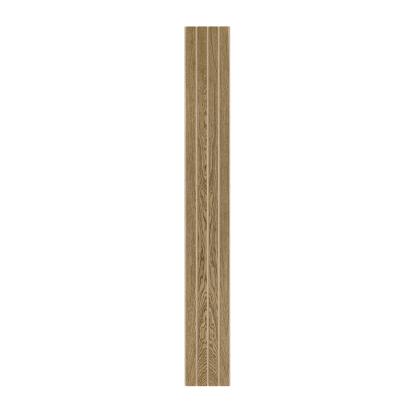 I-Wood Medio+ 4-lamel akustikpanel, mørkebrun olieret, beige filt og lys kerne, egefiner, 16 x 300 mm