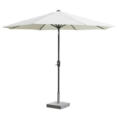Florida parasol Ø300 x 243 cm med tilt, natur