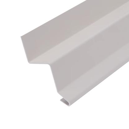 Facadeprofil, vandnæse, hvid - 3 meter