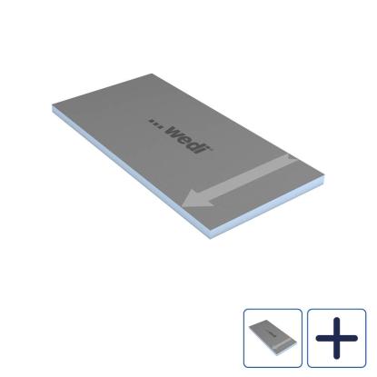 wedi Fundo Primo gulvplade med fald, 600 x 1200 mm