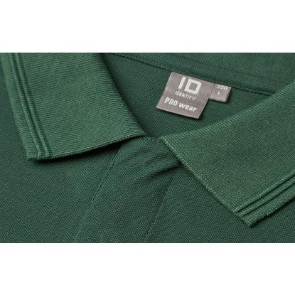 ID PRO Wear 0330 poloshirt med trykknap, flaskegrøn