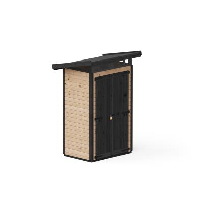 Upyard Strongbox redskabsrum S, lysbrun/sort - 0,9 m²