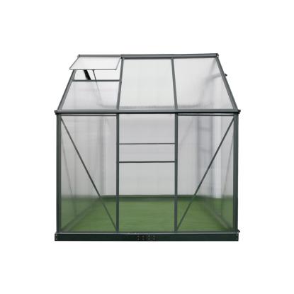 Westmann Flora 66 drivhus, aluminium/polycarbonat, antracitgrå - 3,69 m²