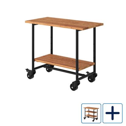 PLUS Urban Picnic plante-/grillbord, sorte stel, ThermoWood, 100 x 50 x 90 cm