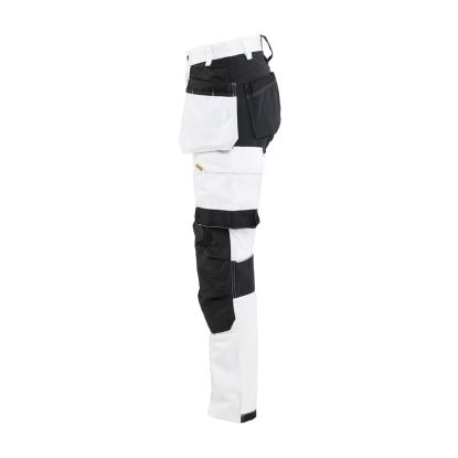 Blåkläder 7232 dame buks med stretch, hvid/sort