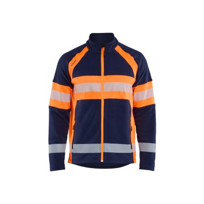 Blåkläder 4713 microfleece jakke, marineblå/hi-vis orange