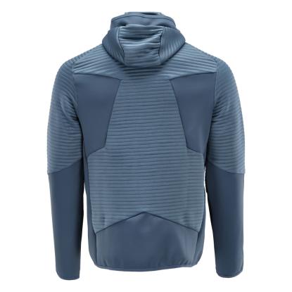 MASCOT CUSTOMIZED fleece hættetrøje med lynlås, stenblå