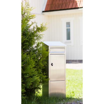 Habo 9440B stående postkasse, rustfrit stål