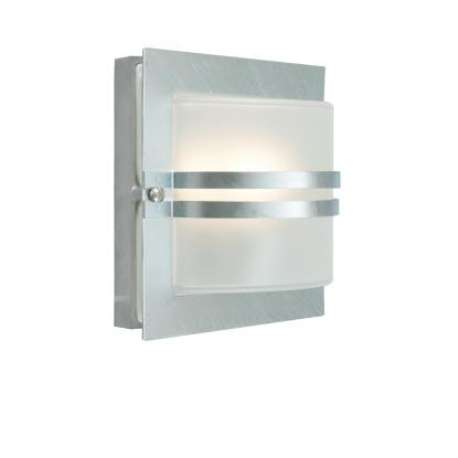 Norlys Bern væglampe, E27, IP54, galvaniseret, frostet