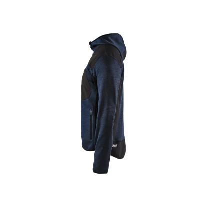 Blåkläder 4930 strikket jakke med softshell, mørk marineblå/sort