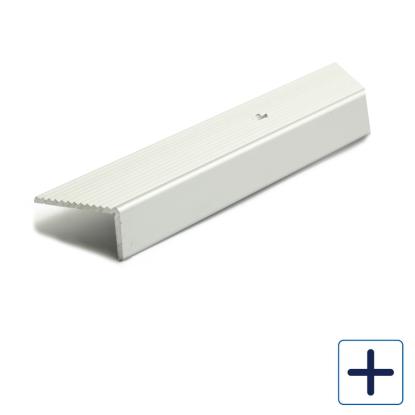 Habo A33 trappekantliste med skruehuller, aluminium