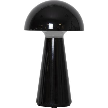 Star Trading Mushroom bordlampe, transportabel, H28 cm, sort