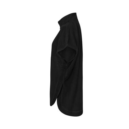 ID 0808 fleece tunika med korte ærmer, unisex, sort