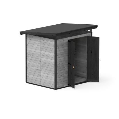 Upyard Strongbox redskabsrum L, grå/sort - 2,95 m²
