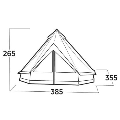 easy camp Vaulen Tipi til 7 personer, mørk sandfarve