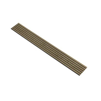 I-Wood Basic Original akustikpanel, mørkebrun olieret, sort filt og lys kerne, egefiner, 16 x 300 mm 
