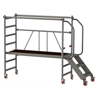 JUMBO foldestillads med trappe og gelænder, 178 x 74 cm, arbejdshøjde 3 m - 178SKT